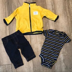 Carter’s Boys 3pc Fleece Set - Like New - 3 mos.